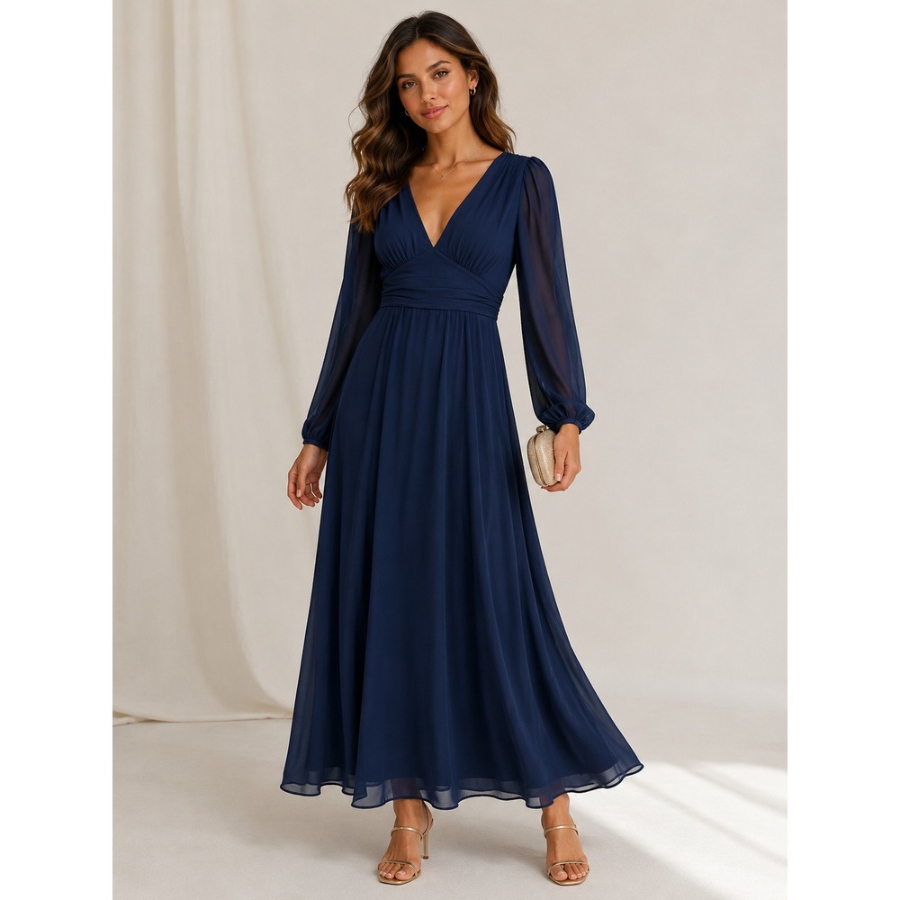 Lulu's Dress 10 Blue Love You So Cut Out V Neck A-line Maxi Navy Dress Party NEW